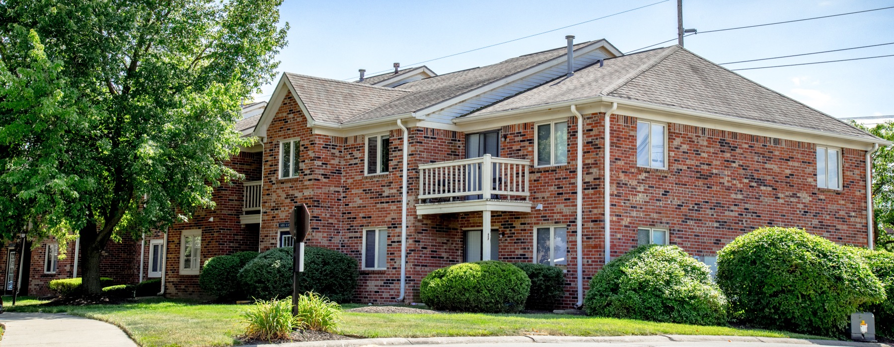 Brick apartment building exterior