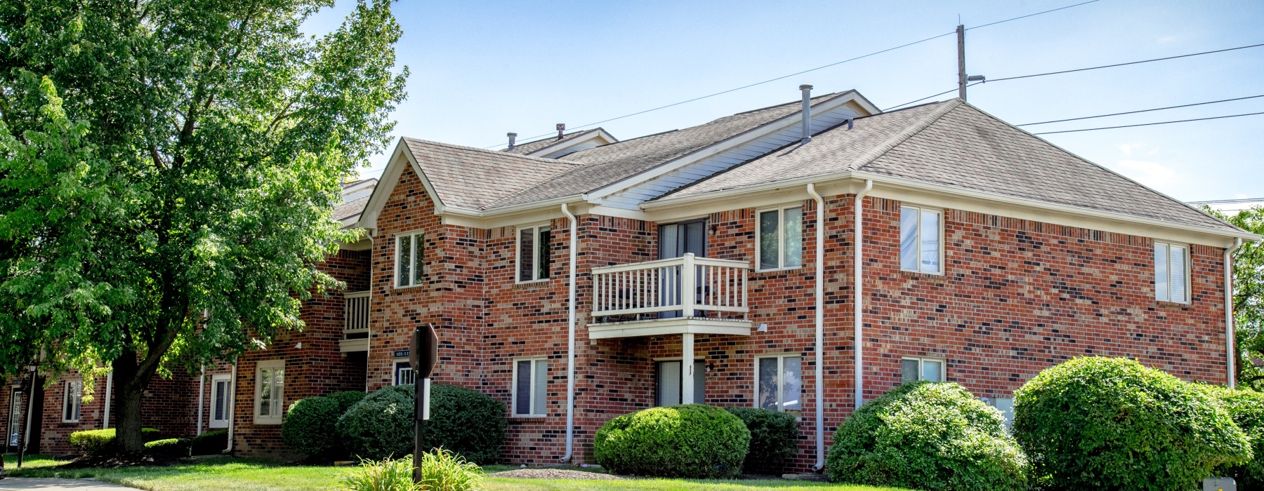 Brick apartment building exterior